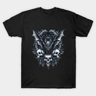 Bat and Skulls T-Shirt